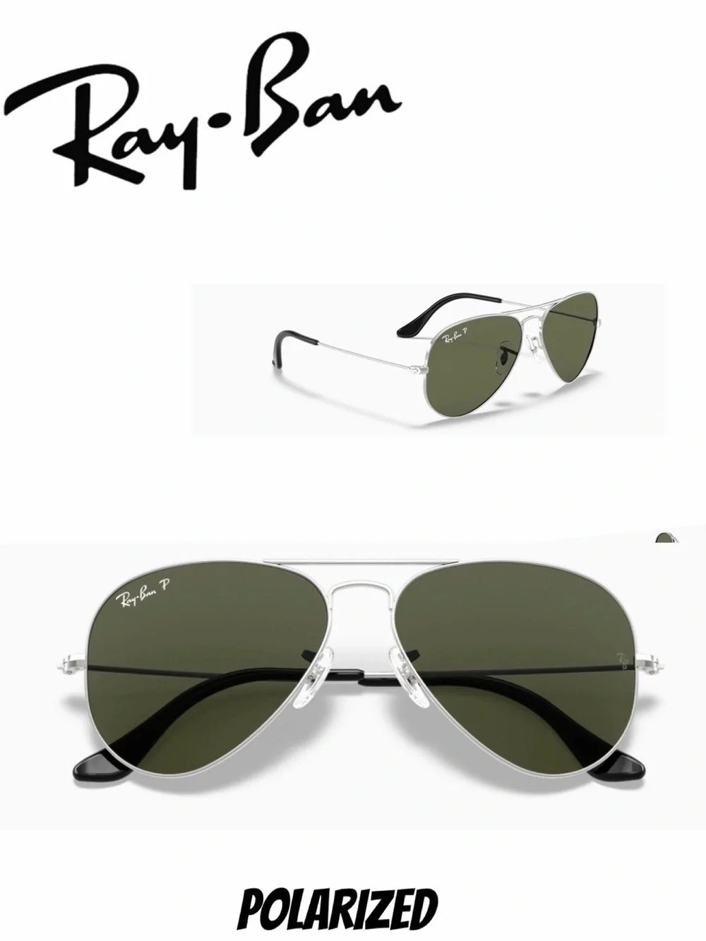 RAY-BAN UNISEX AVIATOR POLARIZED SUNGLASSES RB3025